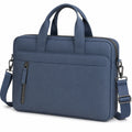 Laptoptasche 40 x 8 x 30 cm Kunstleder Blau mit Tragegriffen und Schultergurt