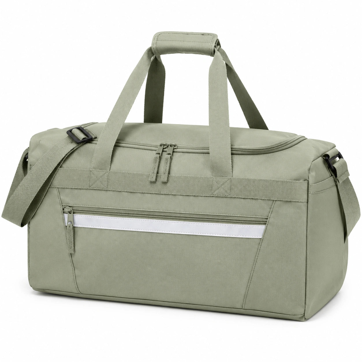 Sporttasche 50 x 25 x 28 cm Textil Olivgrün mit Schultergurt und Reißverschluss