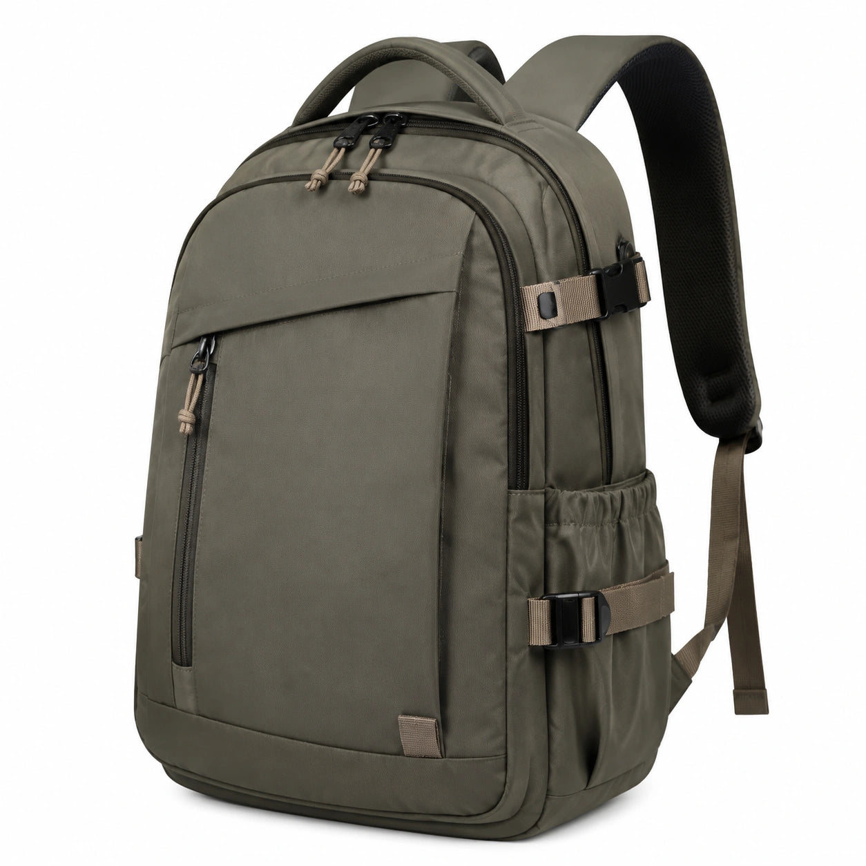 Rucksack 30 x 18 x 45 cm aus Textilgewebe olivgrün für Alltag und Reise
