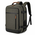 Rucksack 30 x 18 x 45 cm aus Textilgewebe olivgrün mit Reißverschluss für Reisen