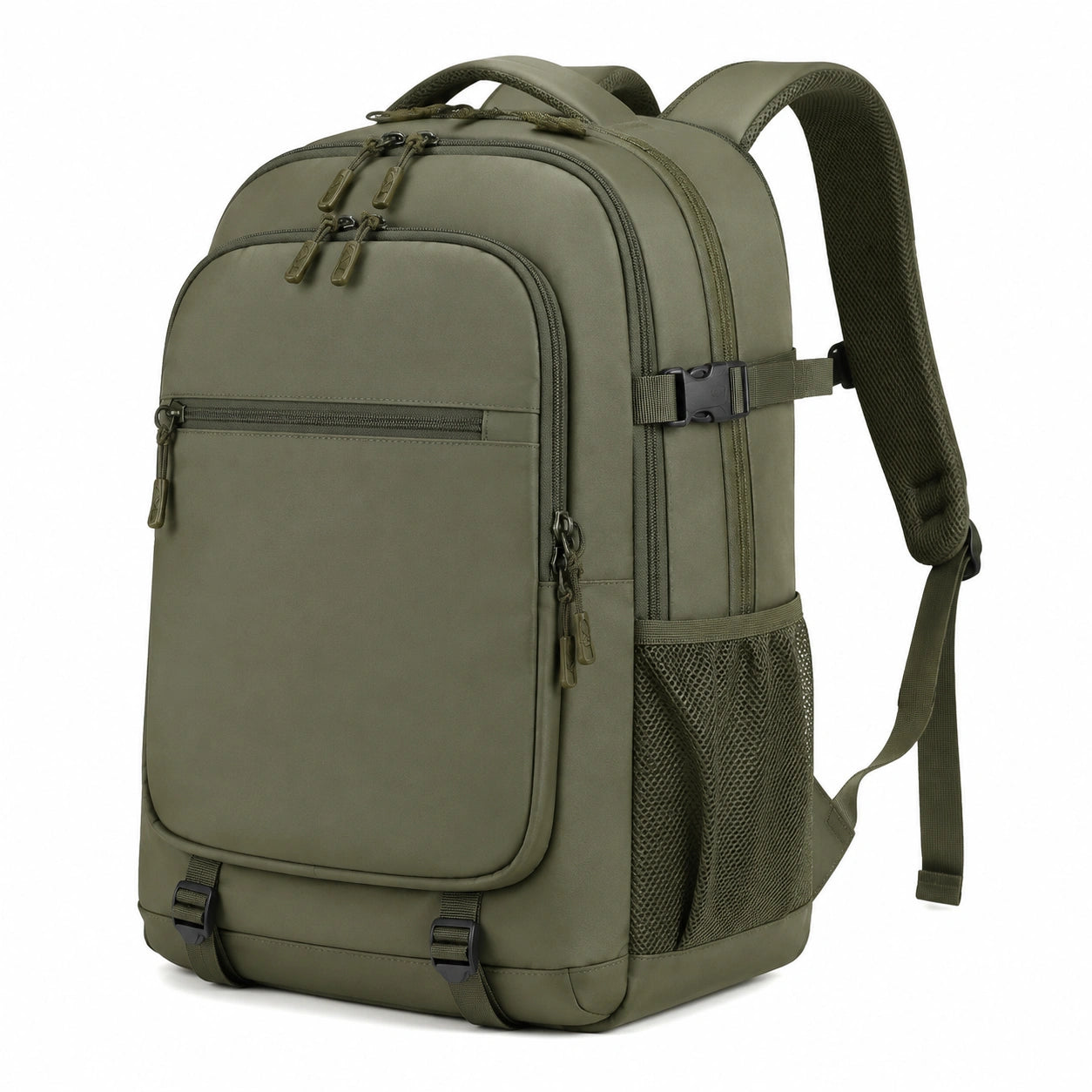 Laptop-Rucksack 45 x 32 x 18 cm aus Kunstfaser olivgrün für Alltag mit Mehrfachfächern